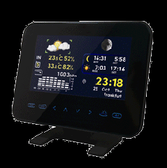 Balance Meteo Weerstation met Digitale Fotolijst, Zwart, 272766