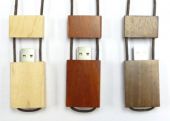 USB stick Eco Hout met Koord